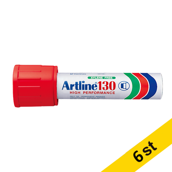 Artline Märkpenna permanent 30mm | Artline 130 | röd | 6st EK-130RED 501019 - 1