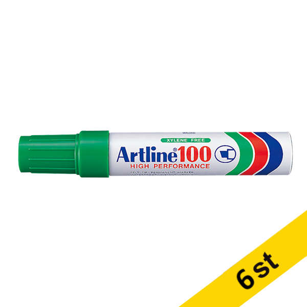 Artline Märkpenna permanent 7.5-12.0mm | Artline 100 | grön | 6st EK-100GREEN 501002 - 1