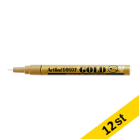 Artline Metallic Marker permament 0.8mm | Artline 999XF | guld | 12st EK-999XFGOLD 500928