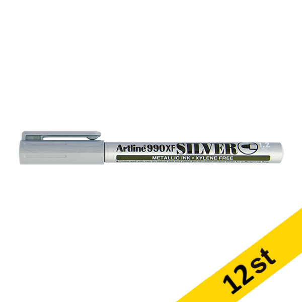 Artline Metallic Marker permanent 1.2mm | Artline 990XF | silver | 12st EK-990XFSILVER 500926 - 1