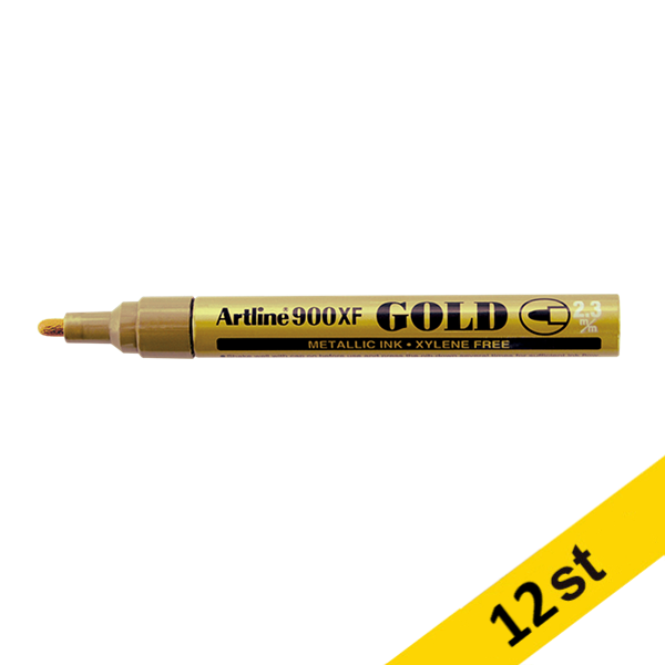 Artline Metallic Marker permanent 2.3mm | Artline 900XF | guld | 12st EK-900XFGOLD 500920 - 1