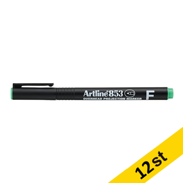 Artline Overheadpenna permanent 0.5mm | Artline 853 | grön | 12st EK-853GREEN 500938 - 1