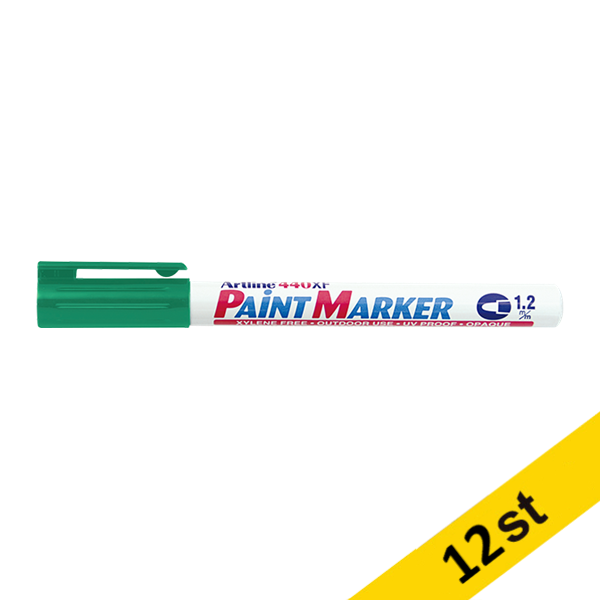 Artline Paint Marker permanent 1.2mm | Artline 440XF | grön | 12st EK-440XFGREEN 500910 - 1
