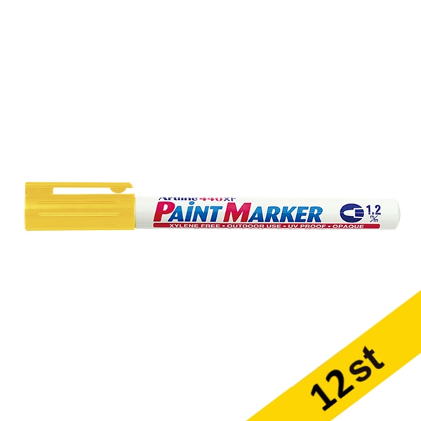 Artline Paint Marker permanent 1.2mm | Artline 440XF | gul | 12st EK-440XFYELLOW 500912 - 1