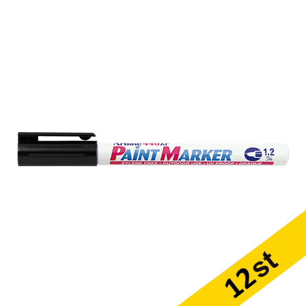 Artline Paint Marker permanent 1.2mm | Artline 440XF | svart | 12st EK-440XFBLACK 500916 - 1