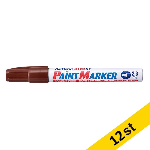 Artline Paint Marker permanent 2.3mm | Artline 400XF | brun | 12st EK-400XFBROWN 500889 - 1