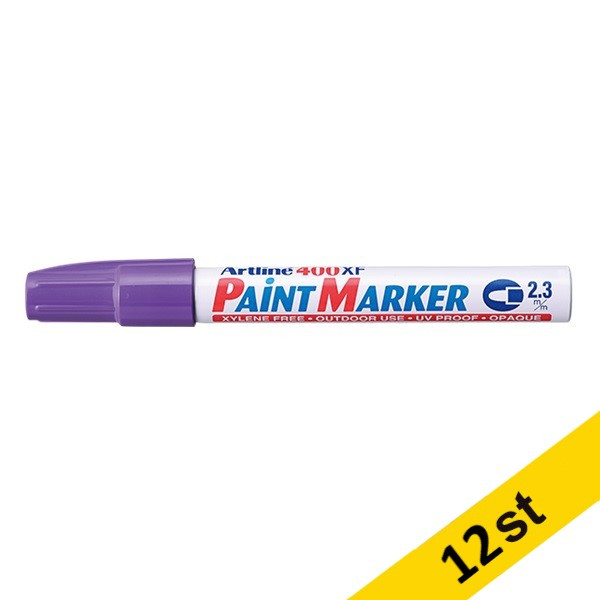 Artline Paint Marker permanent 2.3mm | Artline 400XF | lila | 12st EK-400XFPURPLE 500891 - 1