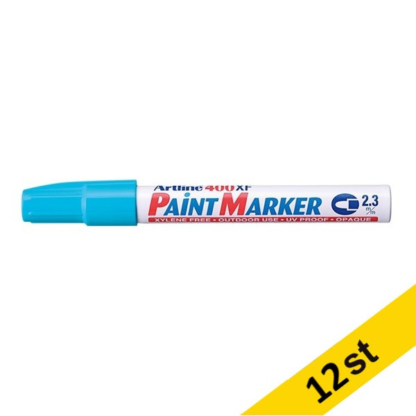 Artline Paint Marker permanent 2.3mm | Artline 400XF | ljusblå | 12st EK-400XFL.BLUE 500893 - 1