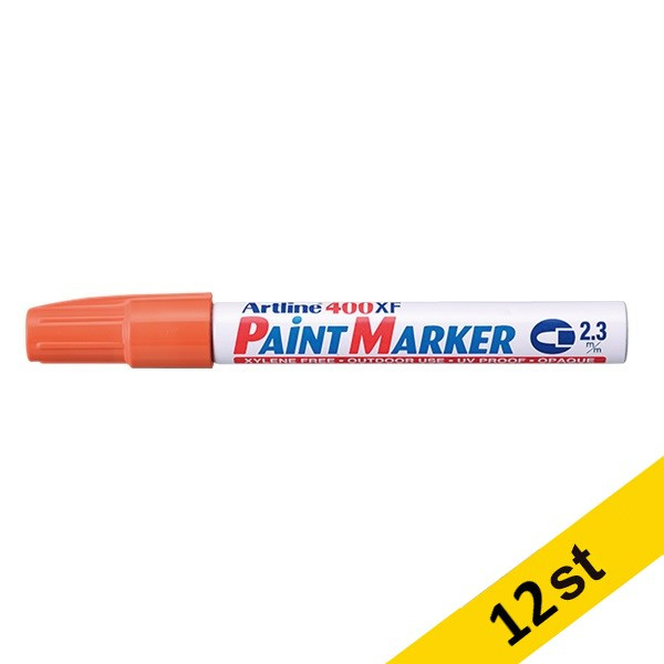 Artline Paint Marker permanent 2.3mm | Artline 400XF | orange | 12st EK-400XFORANGE 500895 - 1