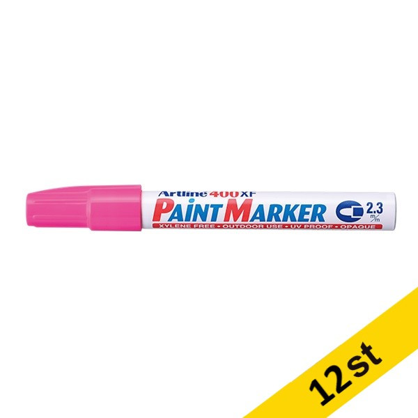Artline Paint Marker permanent 2.3mm | Artline 400XF | rosa | 12st EK-400XFPINK 500897 - 1