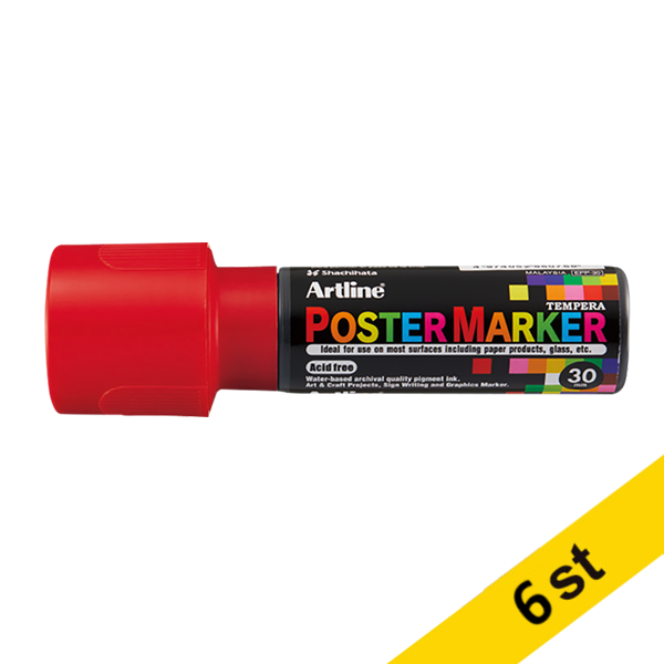 Artline Poster Marker 30mm | Artline | röd | 6st EPP-30RED 500984 - 1