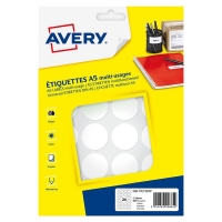 Avery Markeringspunkter 30mm Ø | vit | Avery PET30W | 240st AV-PET30W 212726