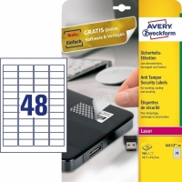 Avery Plomberingsetiketter | 45,7 x 21,2mm | Avery L6113-20 | 960st L6113-20 212746