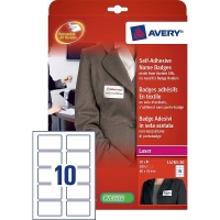 Avery Textiletiketter | 80 x 50mm | vit | ​​​​​​​Avery L4785-20 | 200st L4785-20 212592