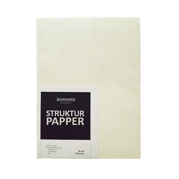 Büngers Strukturpapper 120g A4 vanilj | 40 ark 111230 361614 - 1