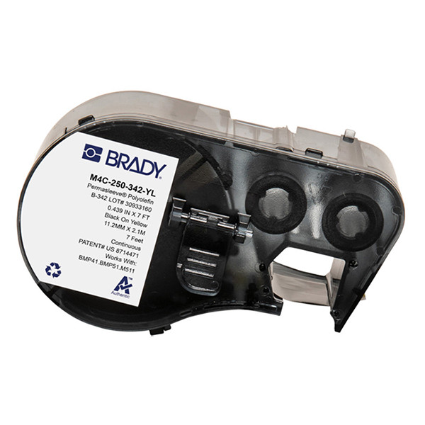 Brady M4C-250-342-YL värmekrympslang | gul | 11,15mm x 2,13m (original) M4C-250-342-YL 148158 - 1