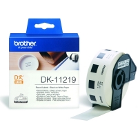 Brother DK-11219 etiketter | svart text - vit etikett |  Ø 12mm (original) DK11219 080720