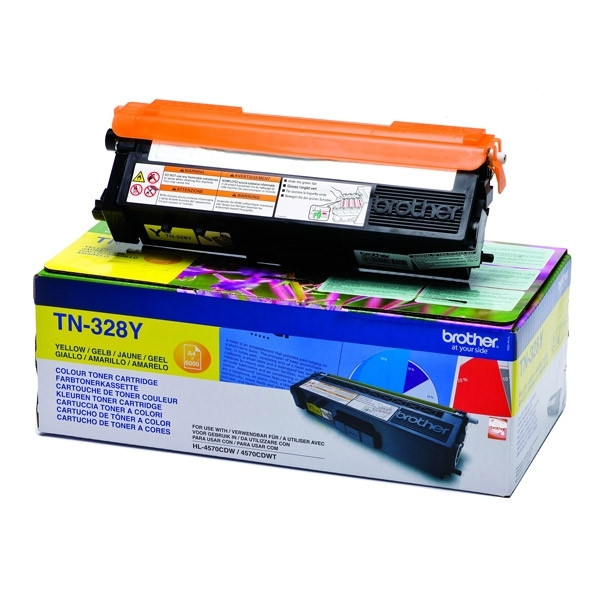 Brother TN-328Y gul toner extra hög kapacitet (original) TN328Y 029208 - 1