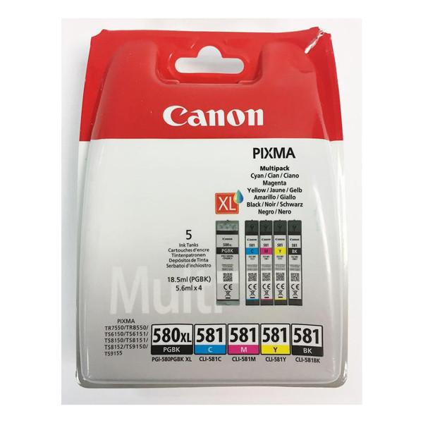 Canon **Canon PGI-580PGBK XL / CLI-581BK/C/M/Y bläckpatron 5-pack (original) 2024C006 010186 - 1