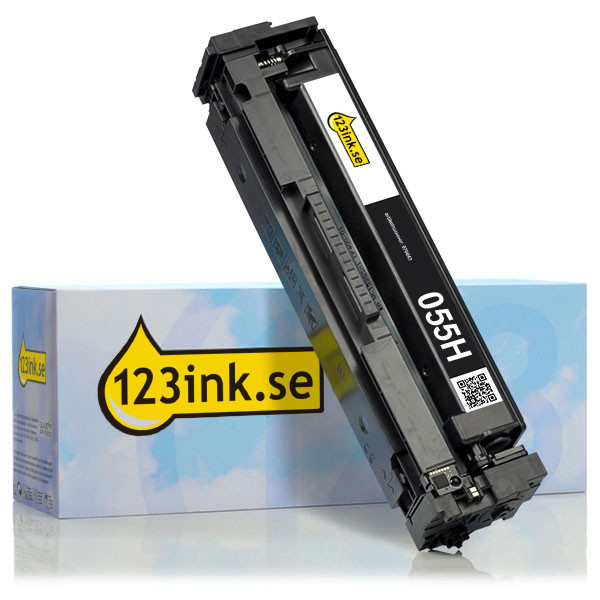 Canon 055H BK svart toner hög kapacitet (varumärket 123ink) 3020C002C 070051 - 1