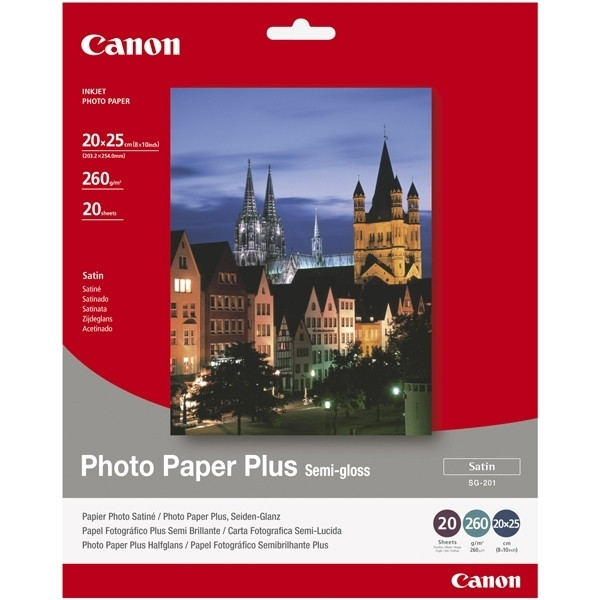 Canon 20x25cm 260g Canon SG-201 fotopapper | Plus Semigloss | 20 ark 1686B018 154008 - 1