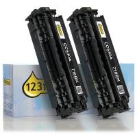 Canon 718 BK svart toner 2-pack (varumärket 123ink) 2662B005C 070753