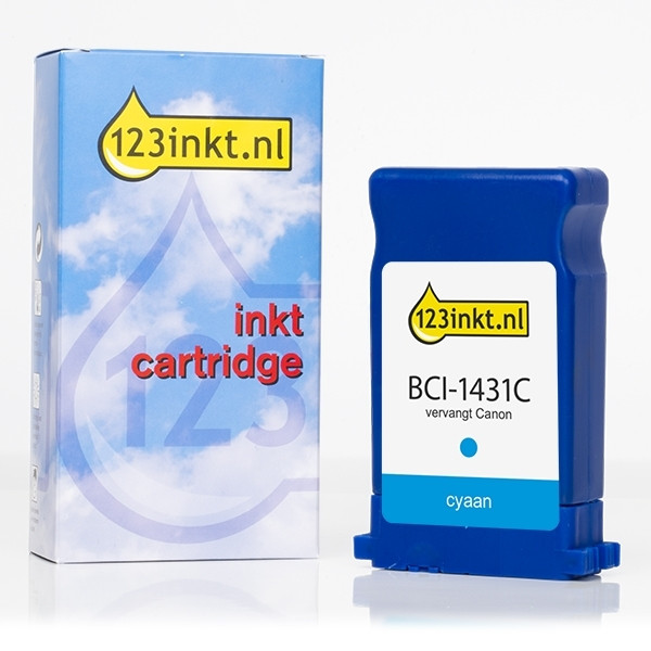 Canon BCI-1431C cyan bläckpatron (varumärket 123ink) 8970A001C 017165 - 1