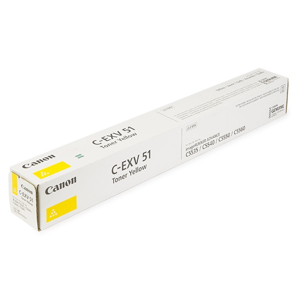 Canon C-EXV51 Y gul toner 60k (original) 0484C002 070666 - 1