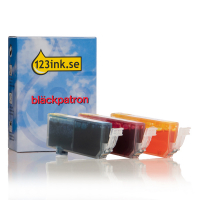 Canon CLI-521 C/M/Y bläckpatron 3-pack (varumärket 123ink) 2934B010C 018363