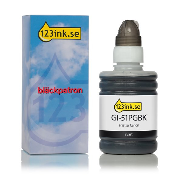 Canon GI-51PGBK svart bläckrefill (varumärket 123ink) 4529C001C 016019 - 1