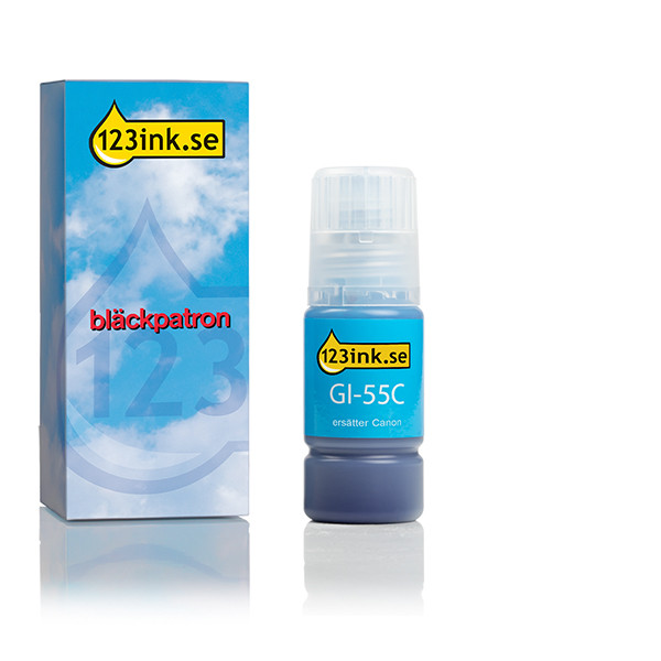 Canon GI-55C cyan bläckrefill (varumärket 123ink) 6289C001C 017635 - 1