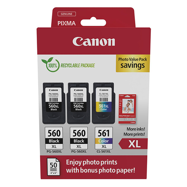 Canon PG-560XLx2 | CL-561XL photo value pack (original) 3712C012 132260 - 1