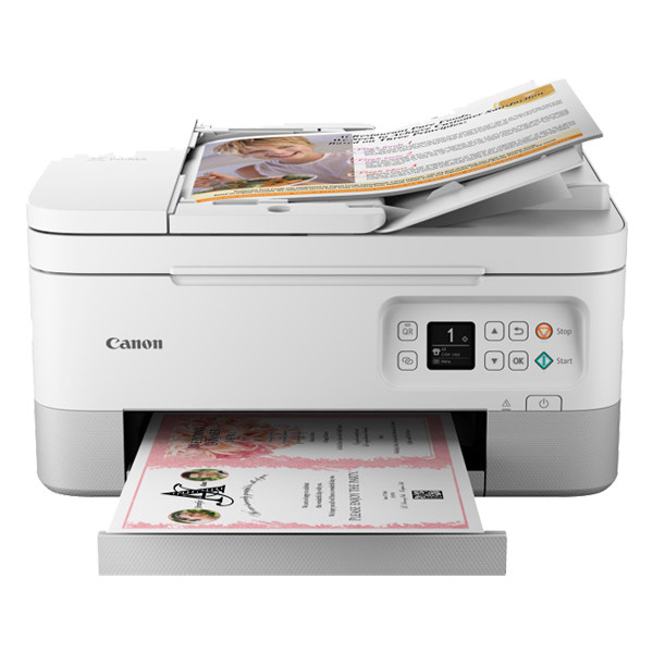 Canon Pixma TS7451a Allt-i-ett A4 bläckstråleskrivare med WiFi (3 i 1) vit [8Kg] 4460C026 4460C076 819179 - 1