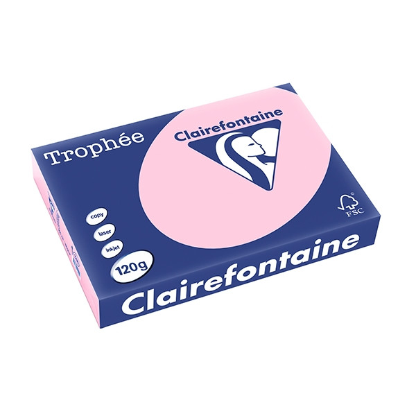 Clairefontaine ​​​​​​​120g A4 papper | rosa | Clairefontaine | 250 ark $$ 1210PC 250075 - 1