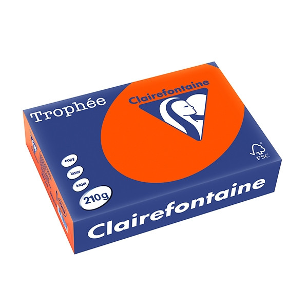 Clairefontaine ​​​​​​​210g A4 papper | kardinalröd | Clairefontaine | 250 ark 2207PC 250097 - 1