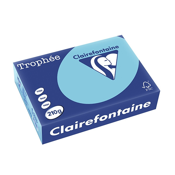 Clairefontaine ​​​​​​​210g A4 papper | ljusblå | Clairefontaine | 250 ark 2222PC 250094 - 1