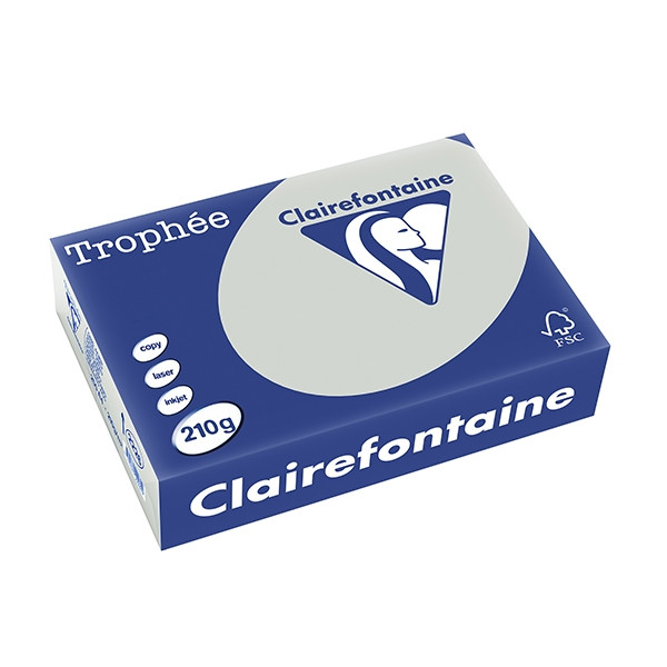 Clairefontaine ​​​​​​​210g A4 papper | ljusgrå | Clairefontaine | 250 ark 2226PC 250088 - 1
