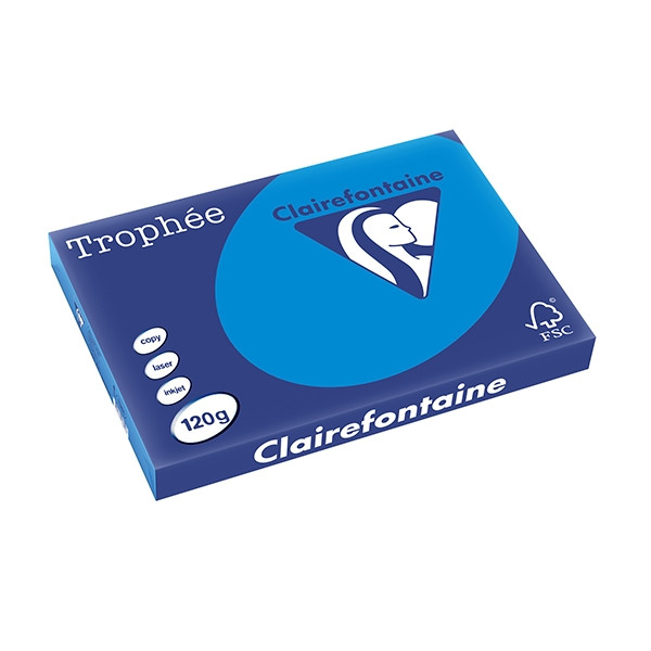 Clairefontaine 120g A3 papper | karibisk blå | Clairefontaine | 250 ark 1381PC 250139 - 1