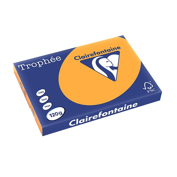 Clairefontaine 120g A3 papper | orange | Clairefontaine | 250 ark 1305PC 250128 - 1