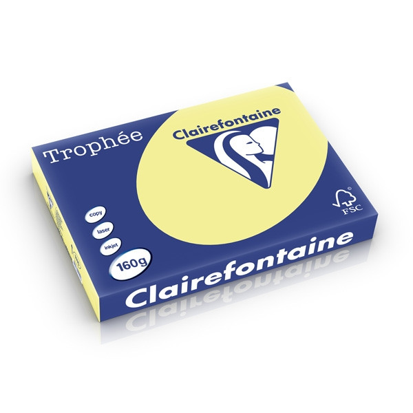 Clairefontaine 160g A3 papper | citrongul | Clairefontaine | 250 ark 1115PC 250273 - 1