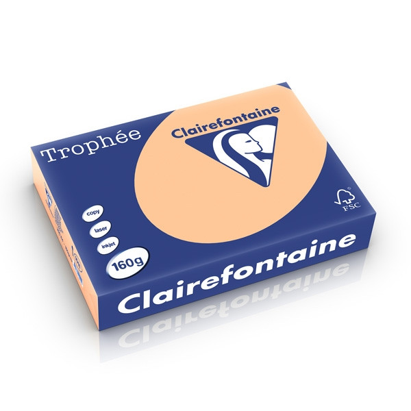 Clairefontaine 160g A4 papper | aprikos | Clairefontaine | 250 ark 1011PC 250237 - 1