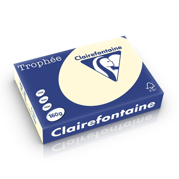 Clairefontaine 160g A4 papper | gräddvit | Clairefontaine | 250 ark 1101PC 250233 - 1