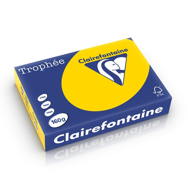 Clairefontaine 160g A4 papper | gyllengul | Clairefontaine | 250 ark 1103PC 250239 - 1