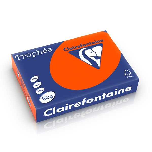 Clairefontaine 160g A4 papper | kardinalröd | Clairefontaine | 250 ark 1021PC 250255 - 1