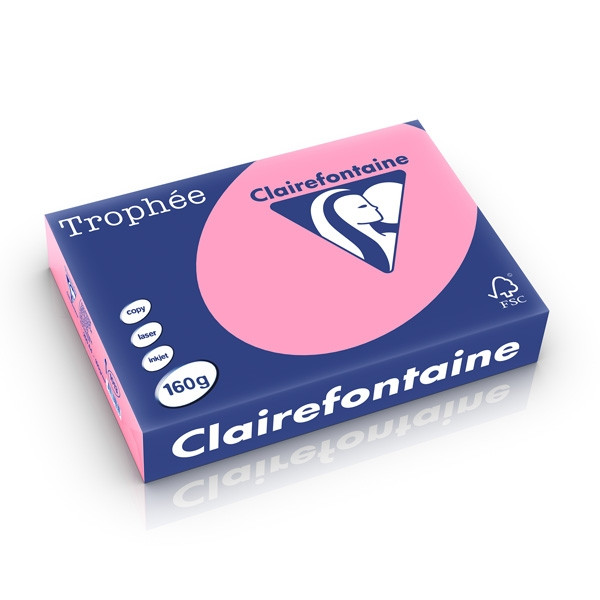Clairefontaine 160g A4 papper | ljusrosa | Clairefontaine | 250 ark 1013PC 250245 - 1