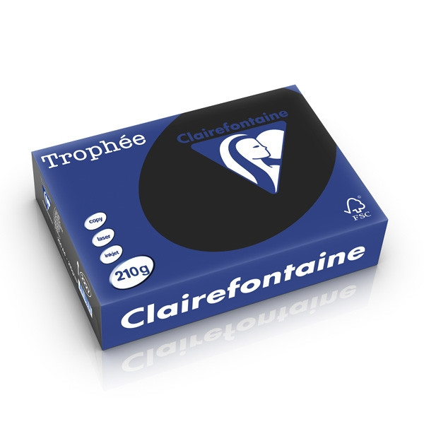 Clairefontaine 210g A4 papper | svart | Clairefontaine | 250 ark 2227PC 250285 - 1