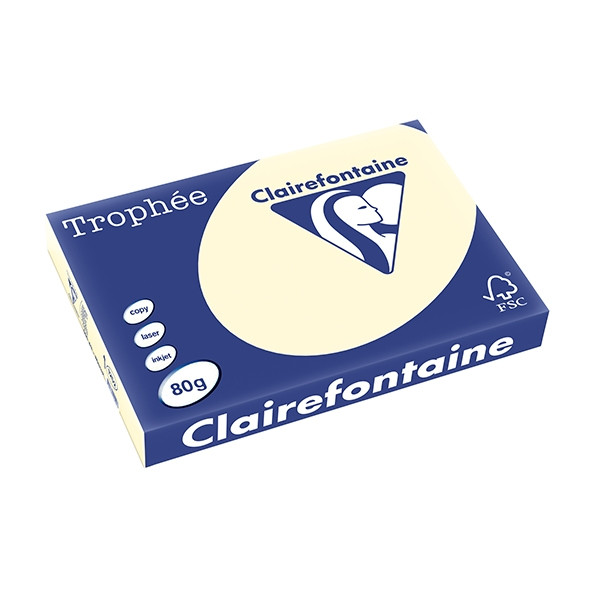Clairefontaine 80g A3 papper | elfenben | Clairefontaine | 500 ark 1252PC 250107 - 1