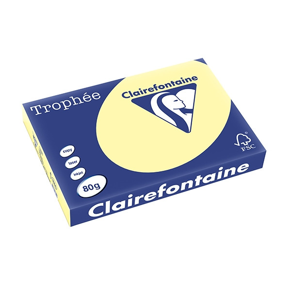 Clairefontaine 80g A3 papper | gul | Clairefontaine | 500 ark 1884PC 250110 - 1