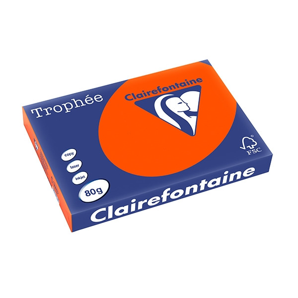 Clairefontaine 80g A3 papper | kardinalröd | Clairefontaine | 500 ark 1883PC 250116 - 1
