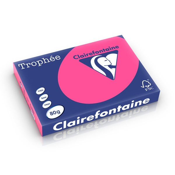 Clairefontaine 80g A3 papper | neonrosa | Clairefontaine | 500 ark 2888PC 250290 - 1